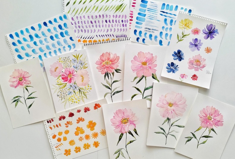 Watercolor florals