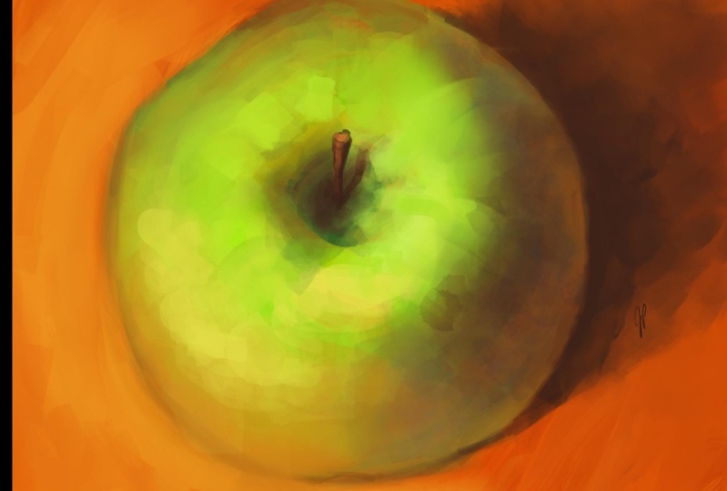 Apple Oil Painting on Procreate