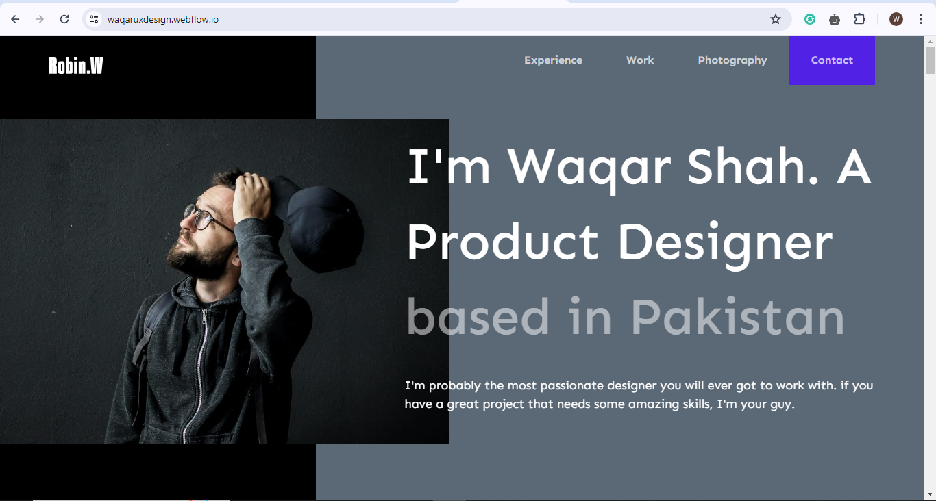 My Portfolio site - student project