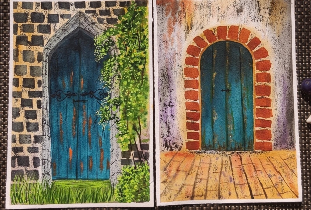 Painting Stunning Rustic Doors with Geethu - student project