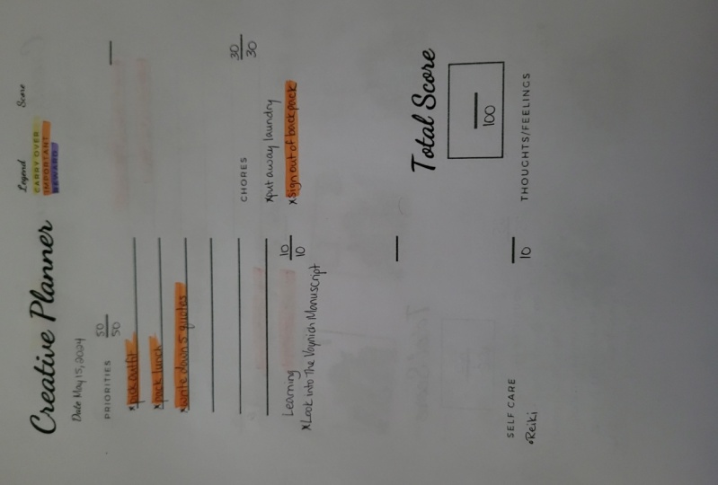 My daily planner