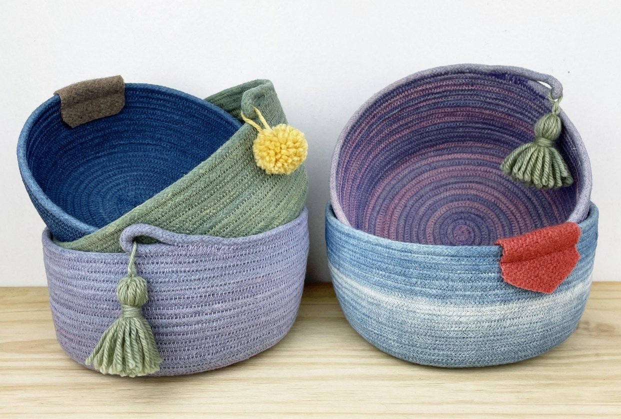 Cotton Rope Baskets - student project