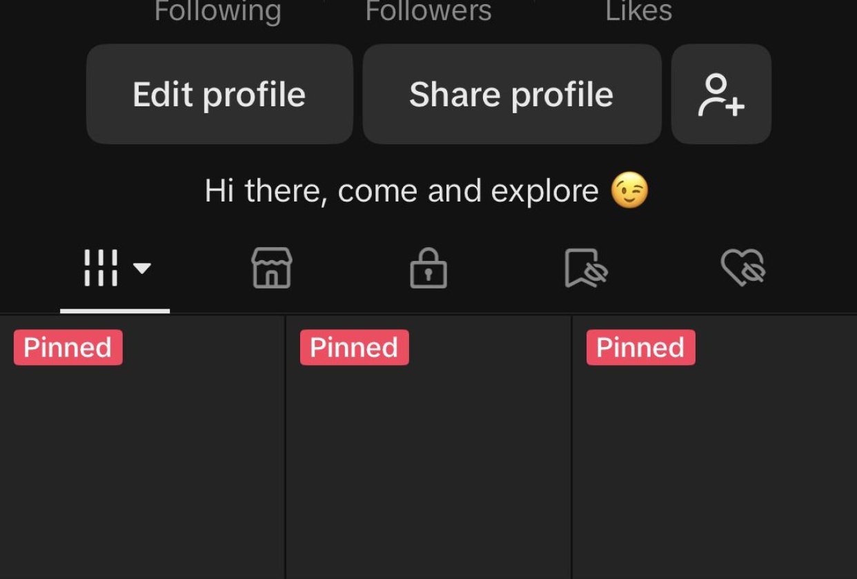 Tiktok profile - student project