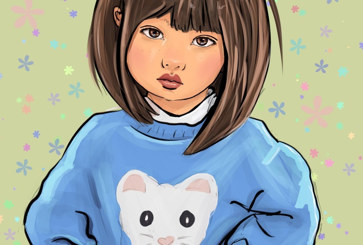 Adorable Cute Little Girl - student project