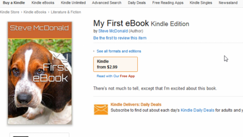 This is My Practice eBook as it Looked Live on Amazon 