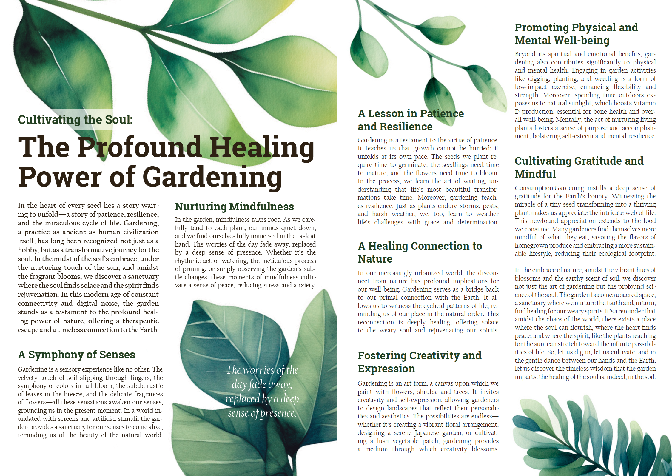 Course Project Magazine Page or Spread Design - student project