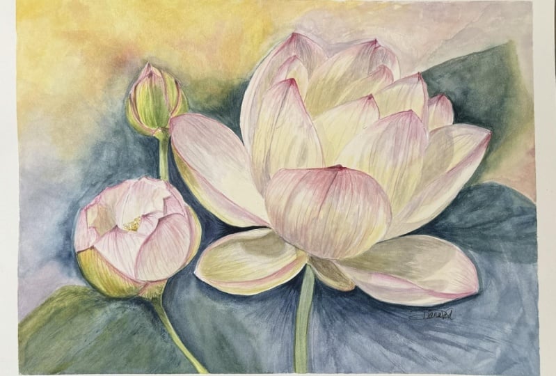 Lilies that Pop on White Paper