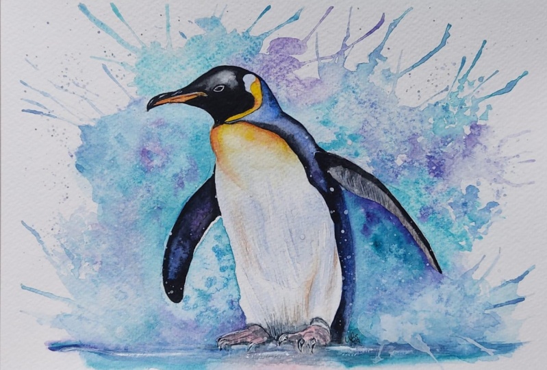 Pingüino de Acuarela