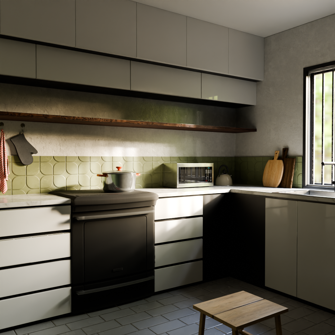Kitchen textured scene