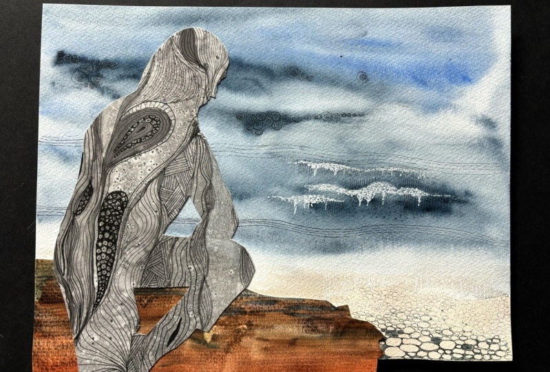 Mixed Media Collage Portrait