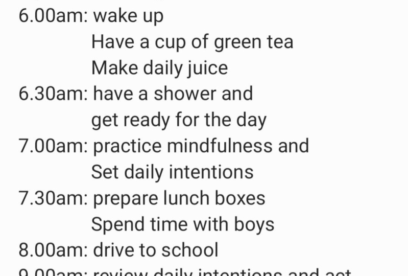 My morning ritual