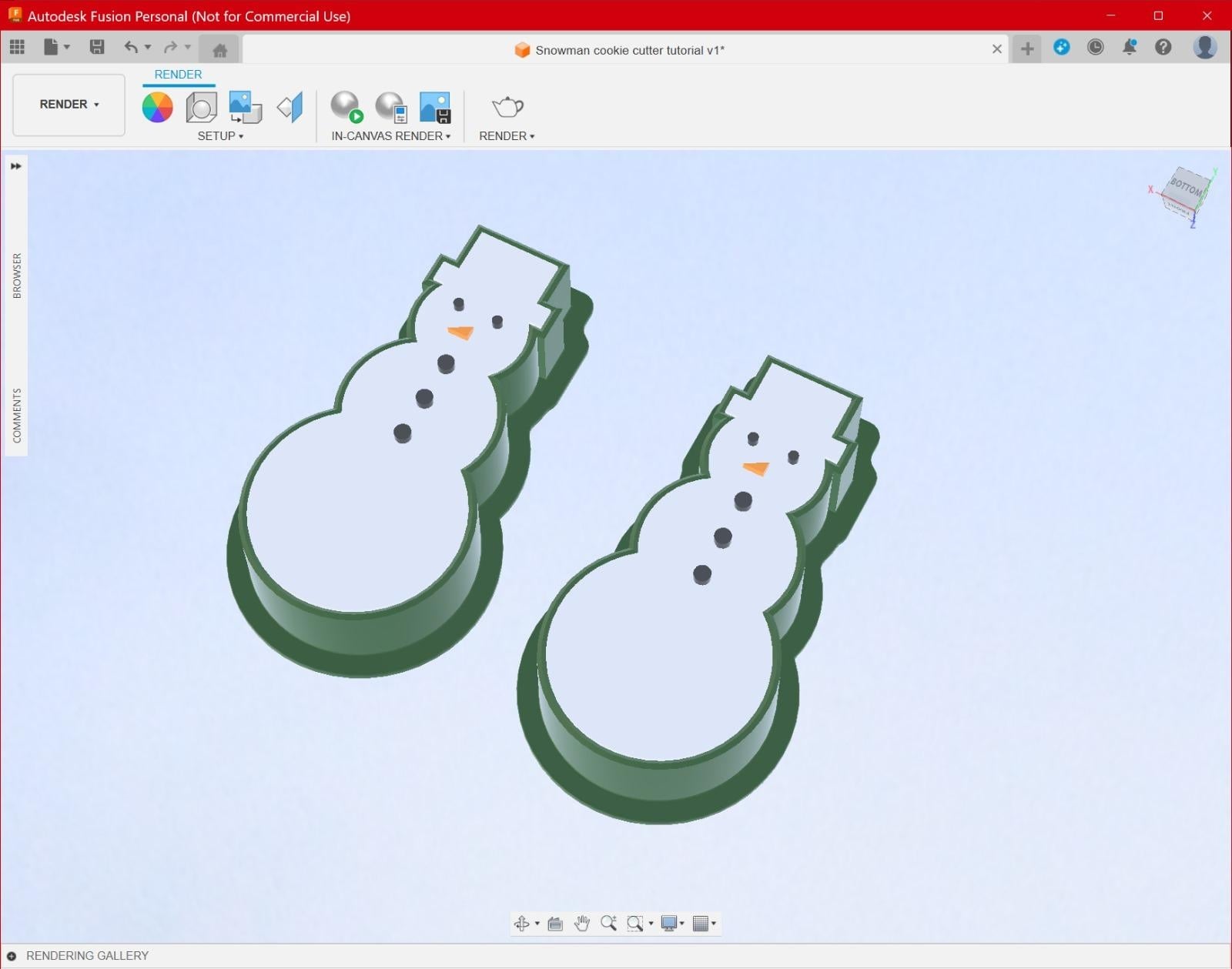 Snowman Cookie Cutters - student project