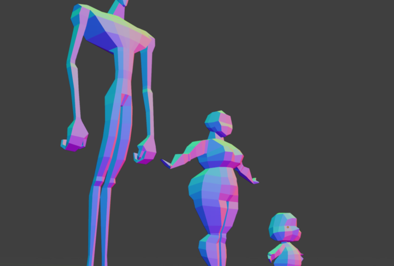 Low poly figures