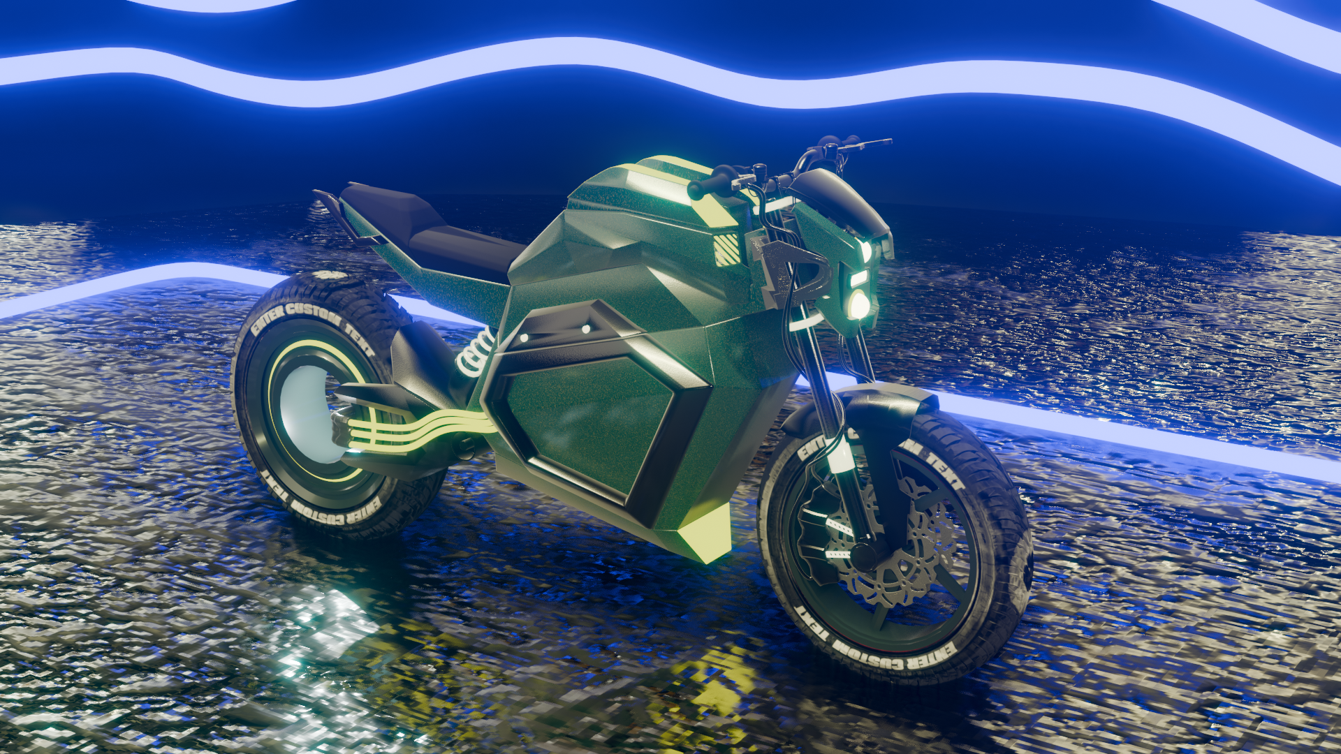 Modellieren eines realistischen futuristischen Motorrads in Blender |  Abdelilah Hamdani | Skillshare, image size:1920x1080