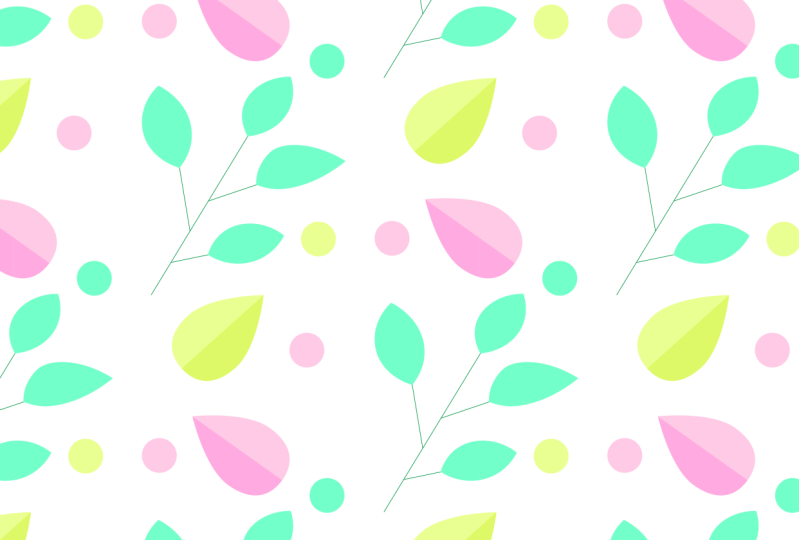 Pastel Leaf Brushes Pattern