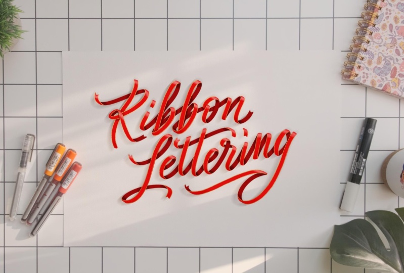 Ribbon Lettering