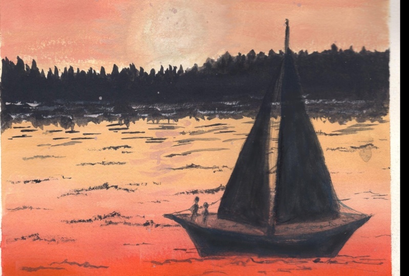 Two Lovers Watching the Sunset