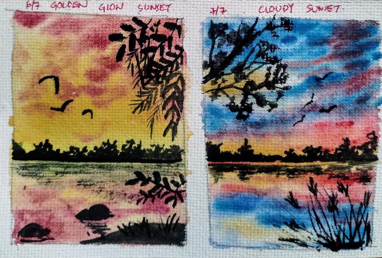 Sunset and silhouette with Shanan - student project