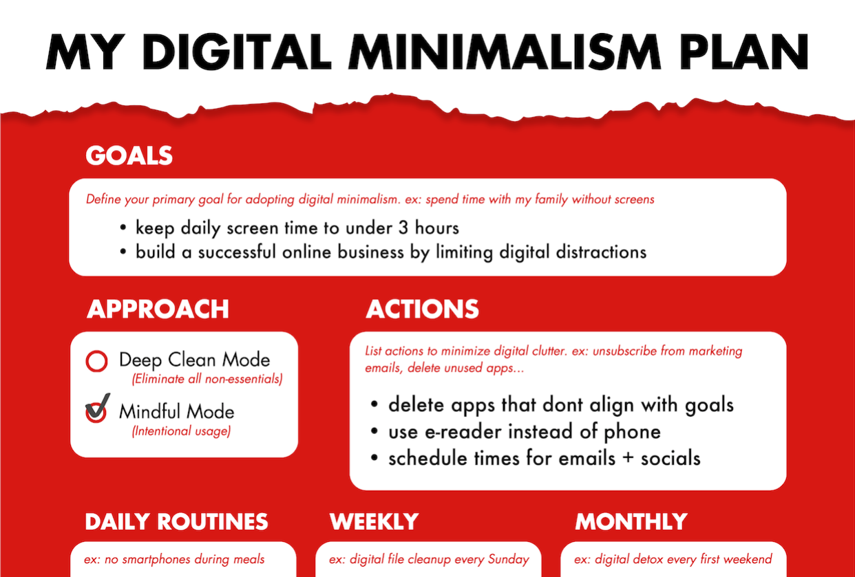 [Sample project] Digital Minimalism Plan - student project