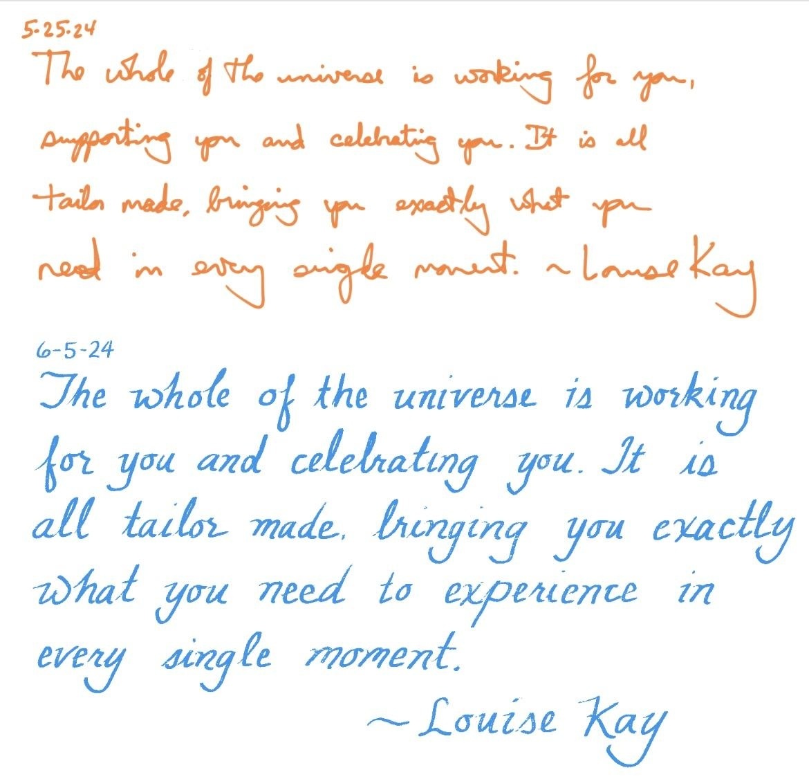 Handwriting sample before & after - student project
