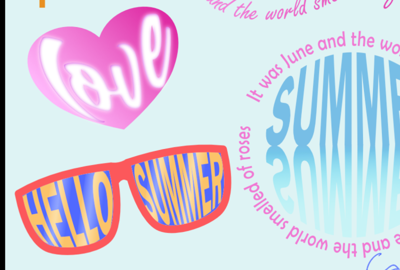 Warp text into shapes