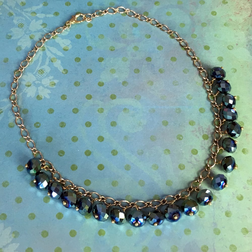 Dangling Bead Necklace Using The Same Color Beads - student project