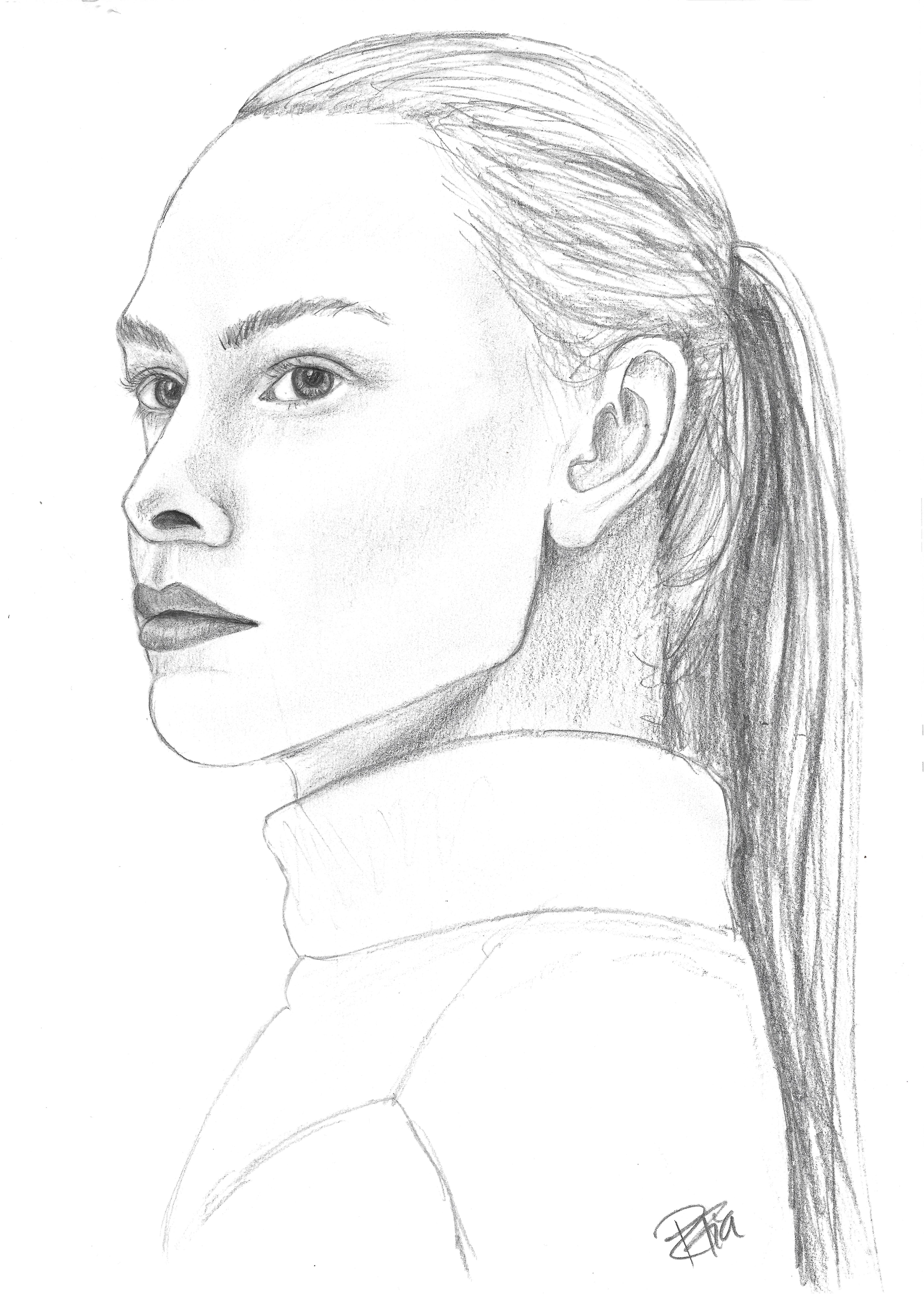 Demo Drawing from Class 3/4 View Portrait - student project