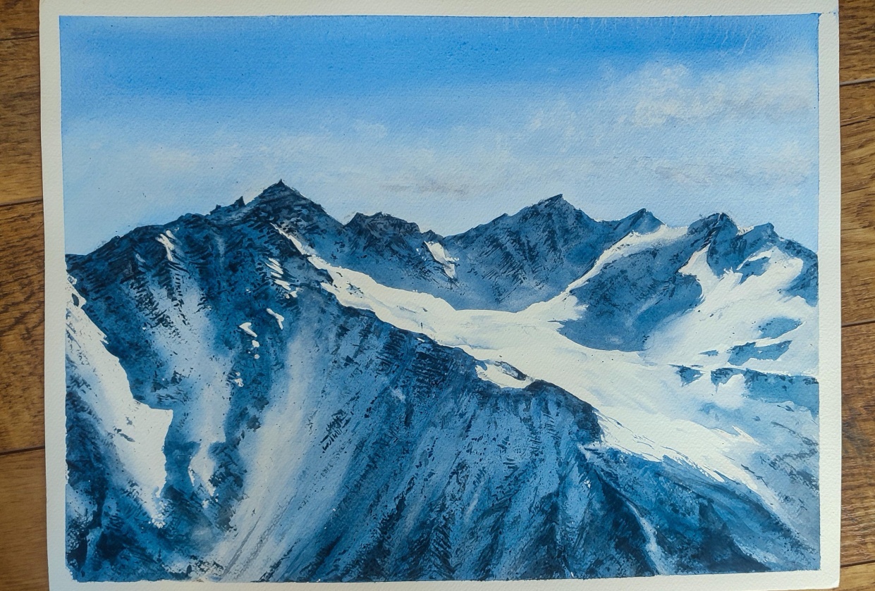 Snowy mountains - student project