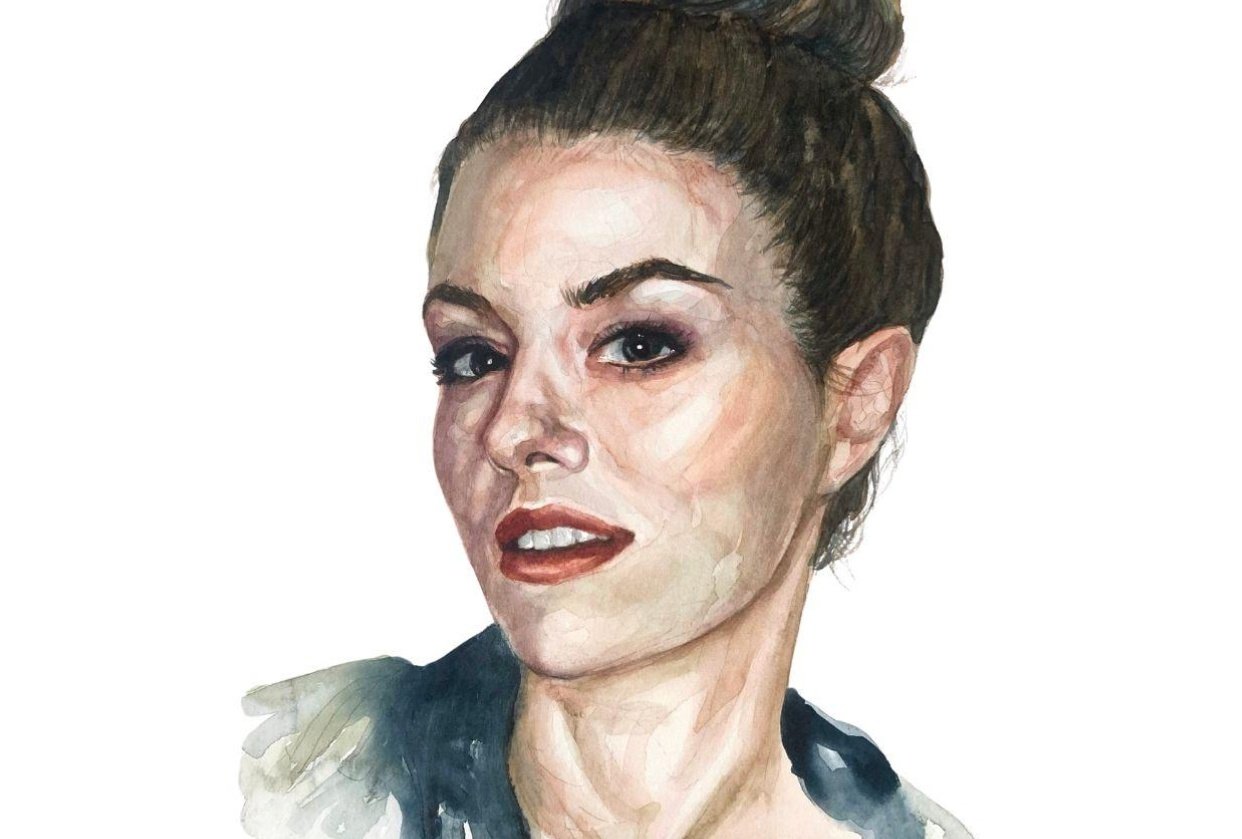 Project Watercolour Portrait with Teeth - student project