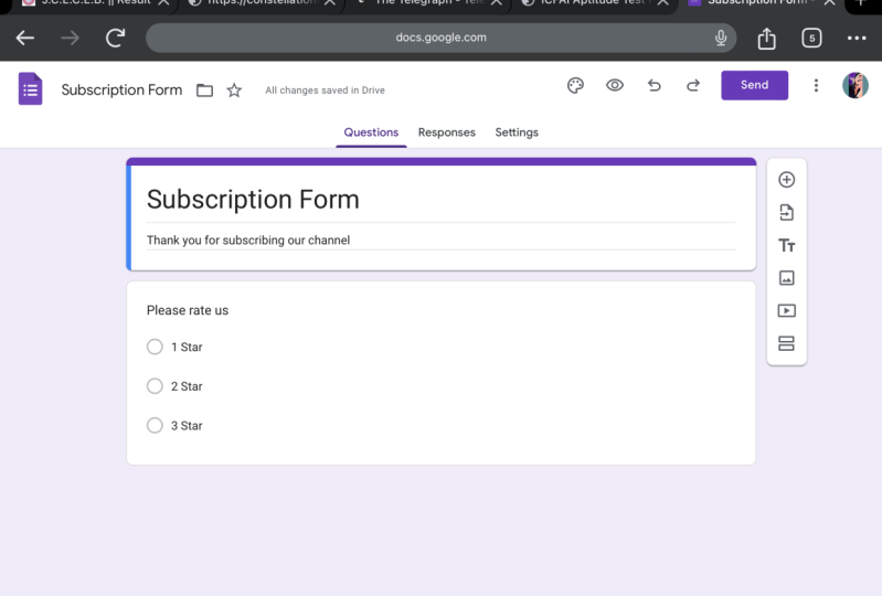Subscription Form