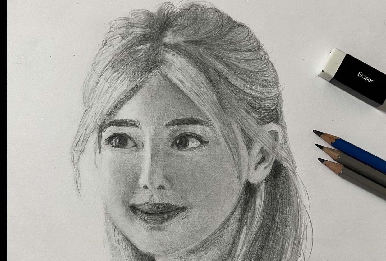Portrait with Pencil - student project