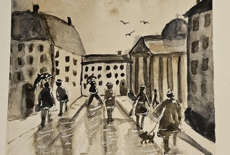 Rainy City Street