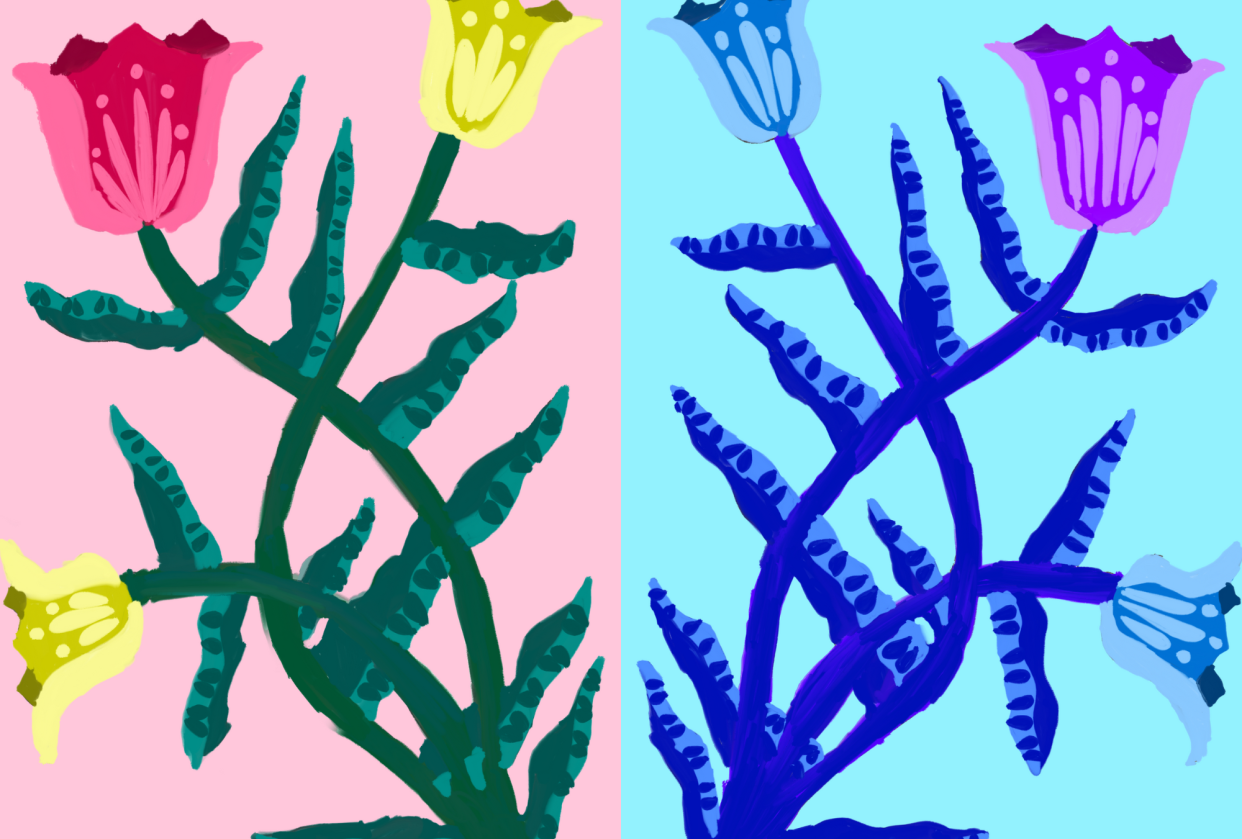 Warm and Cool Color painting - student project