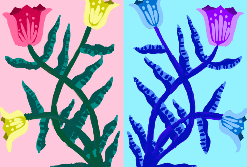 Warm and Cool Color painting