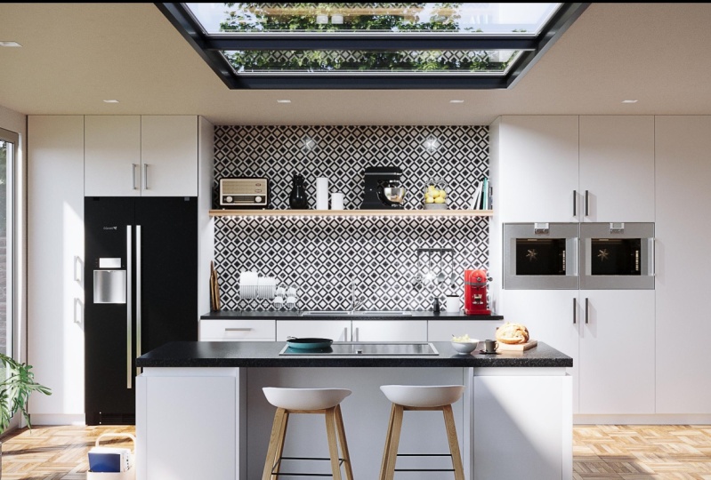 Modern kitchen interior render