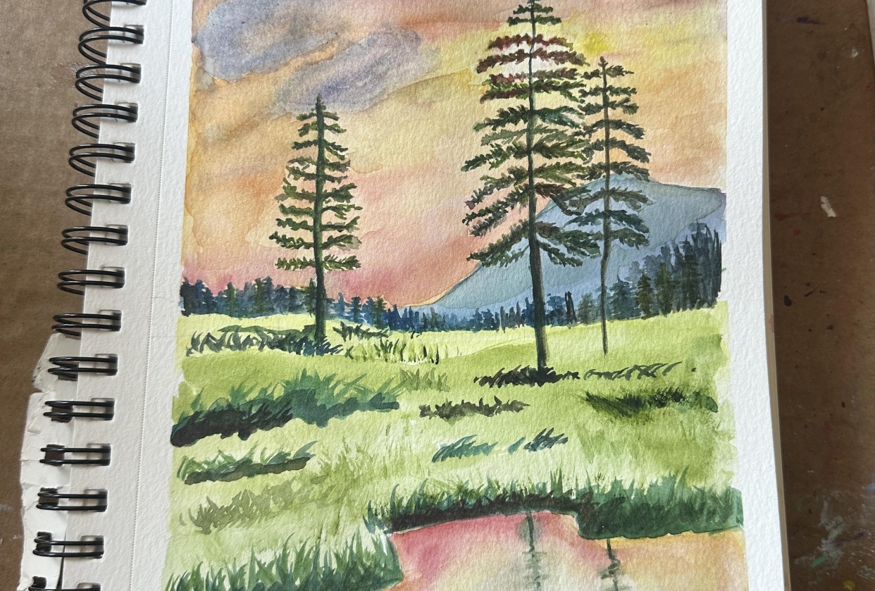 Sunset sky - student project