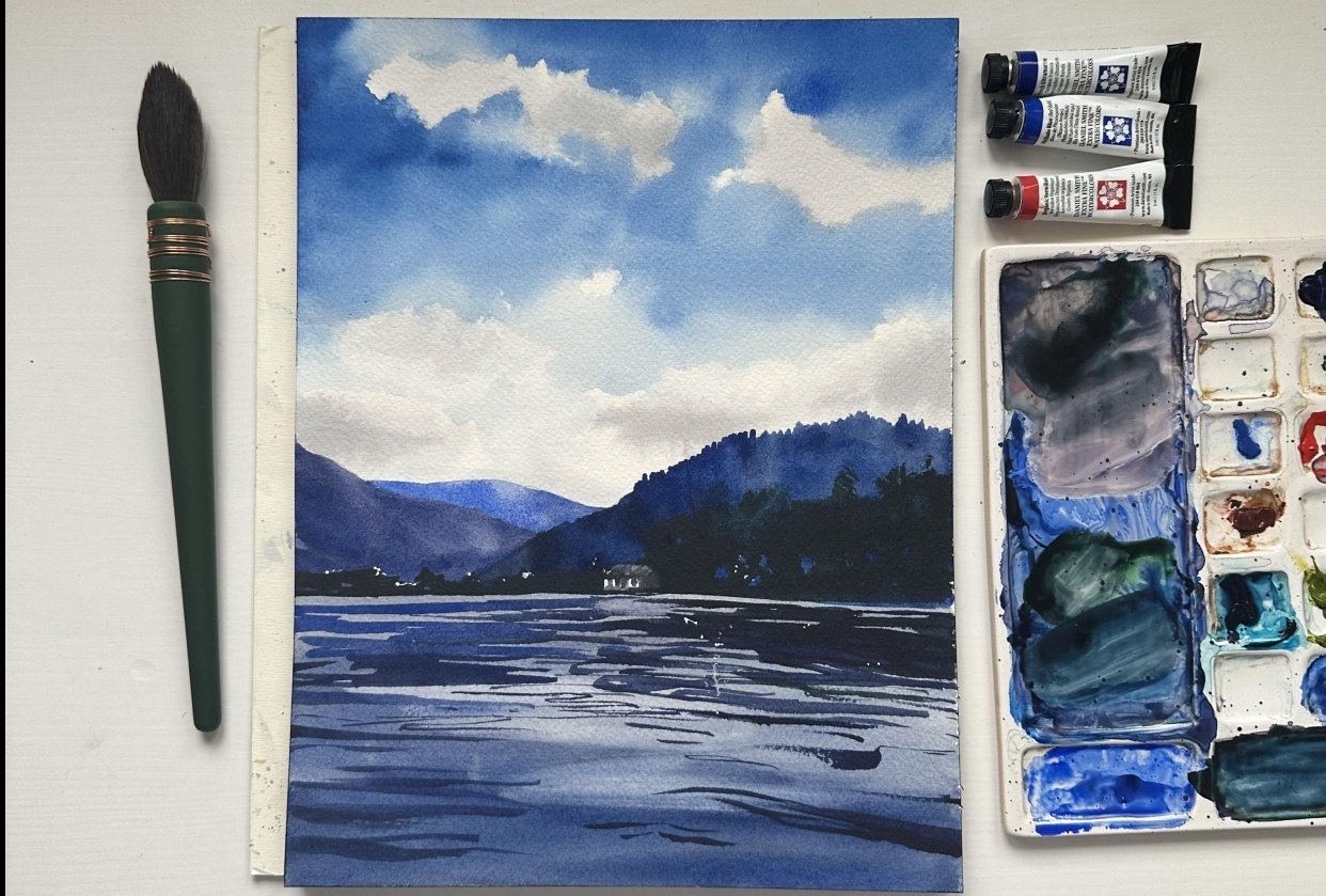 Blue scenery - student project