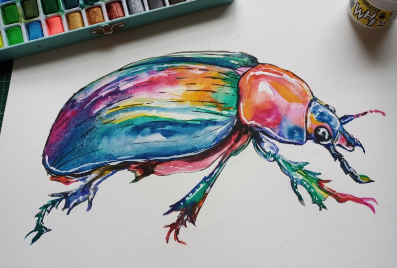 Vibrant watercolour
