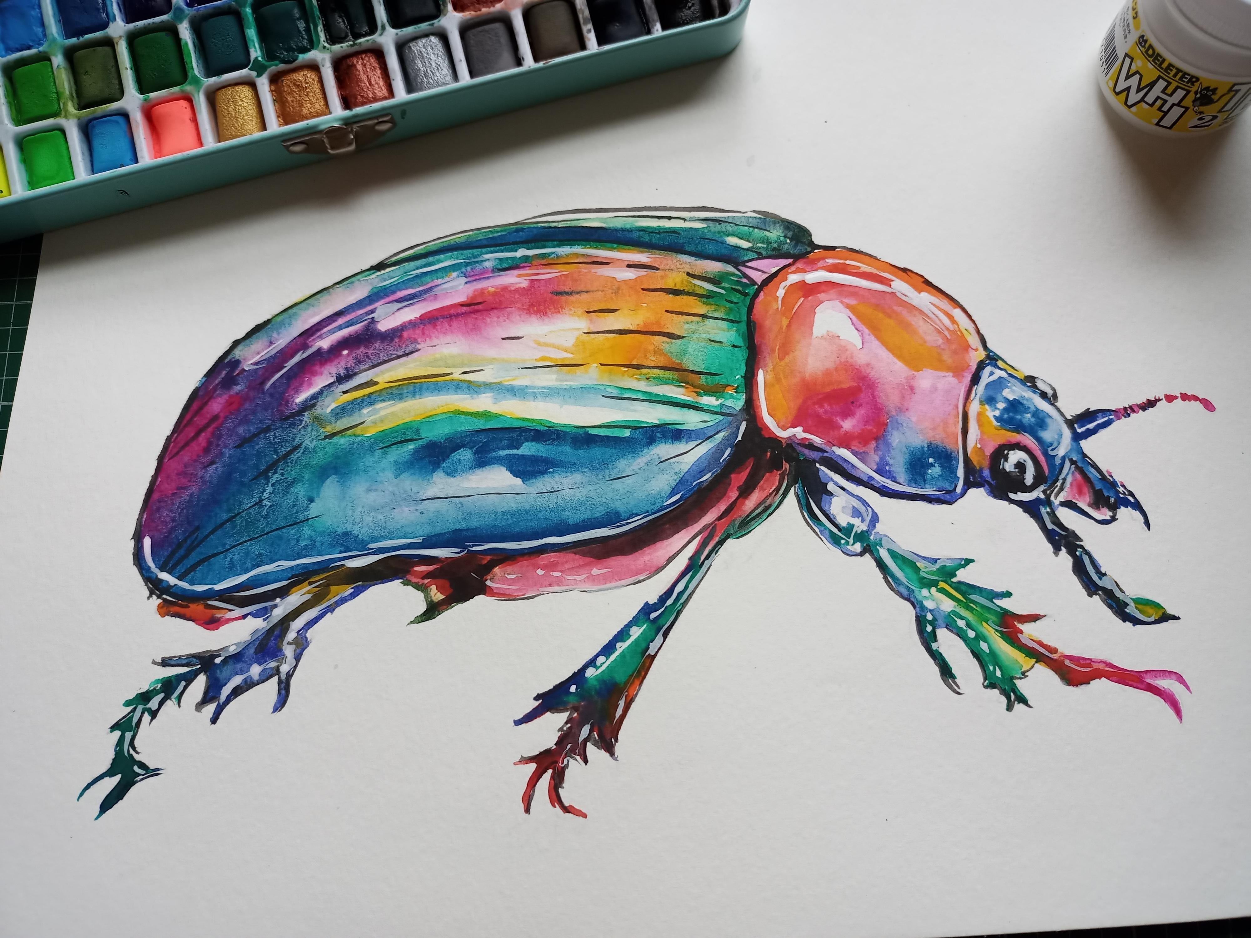 Vibrant watercolour - student project