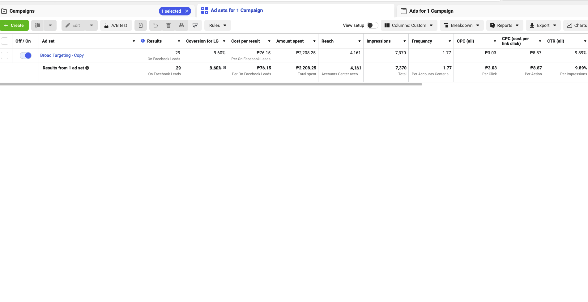 Lead Campaign for Insurance - student project