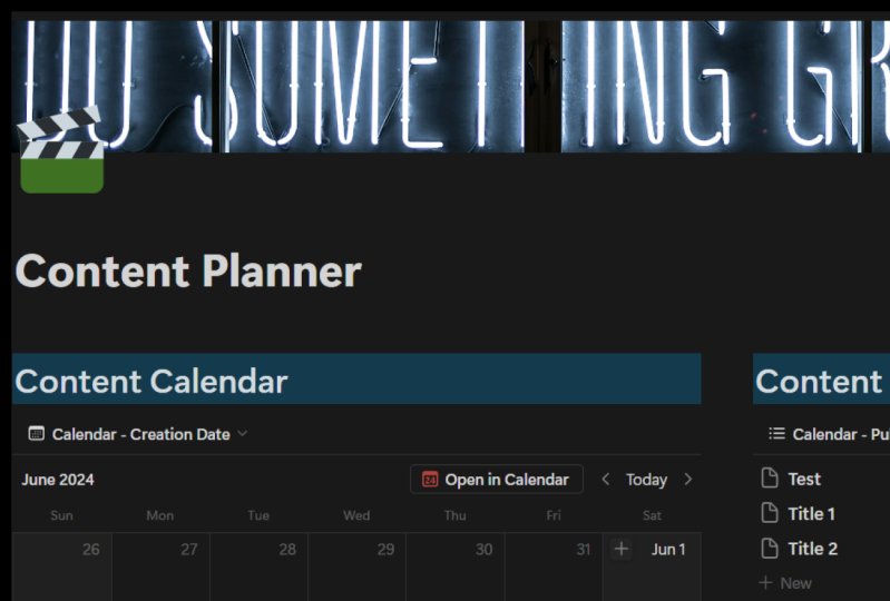 Notion Content Planner