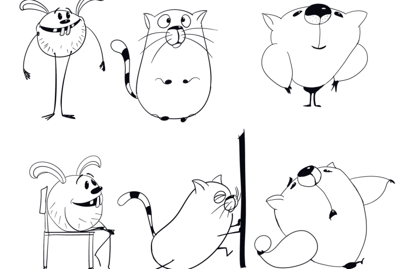 Last 3 cartoon poses