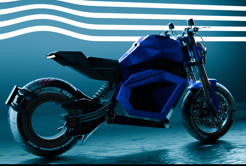 Motorcycle on blender
