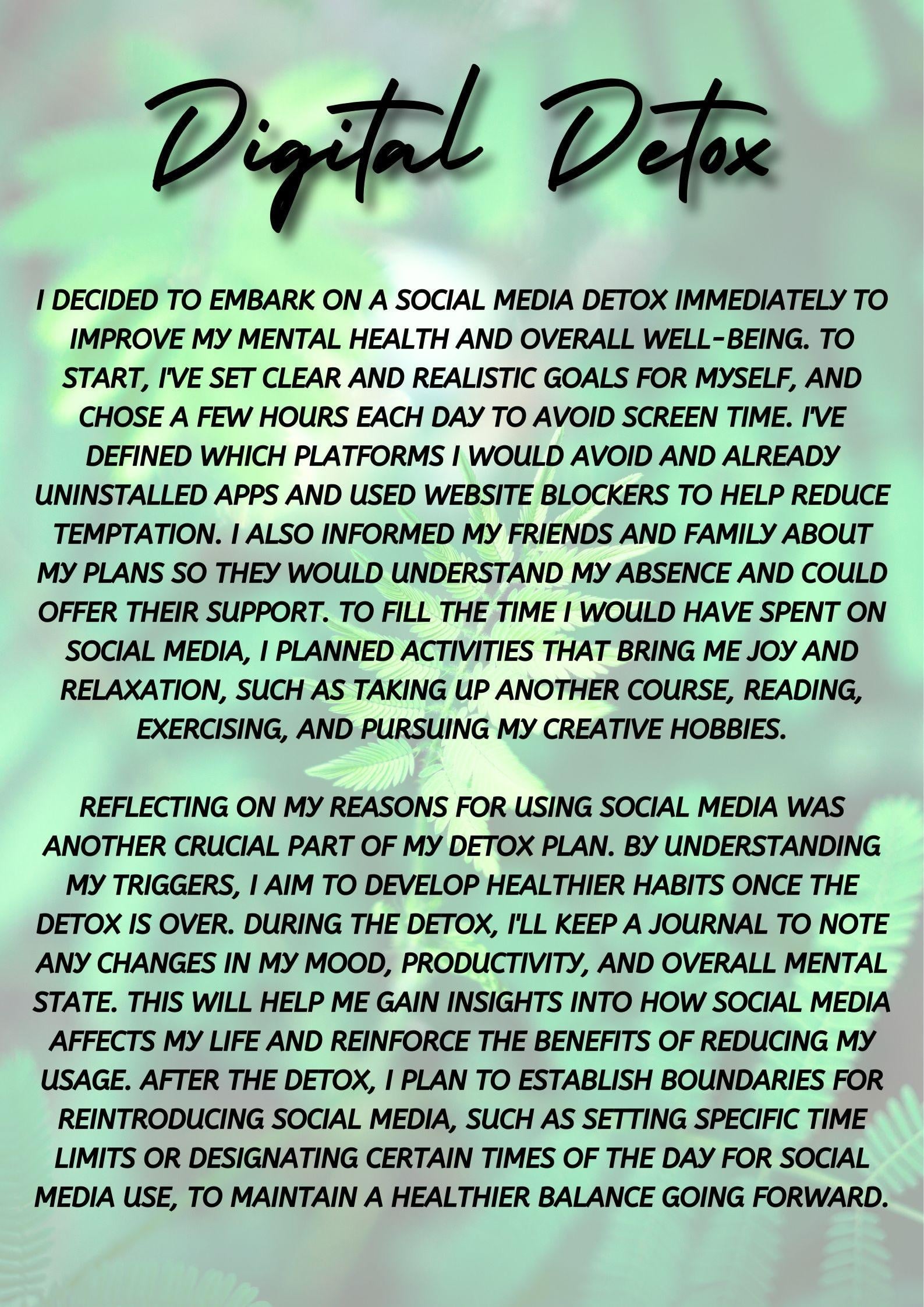 Digital Detox - student project