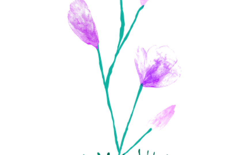 Purple abstract flowers