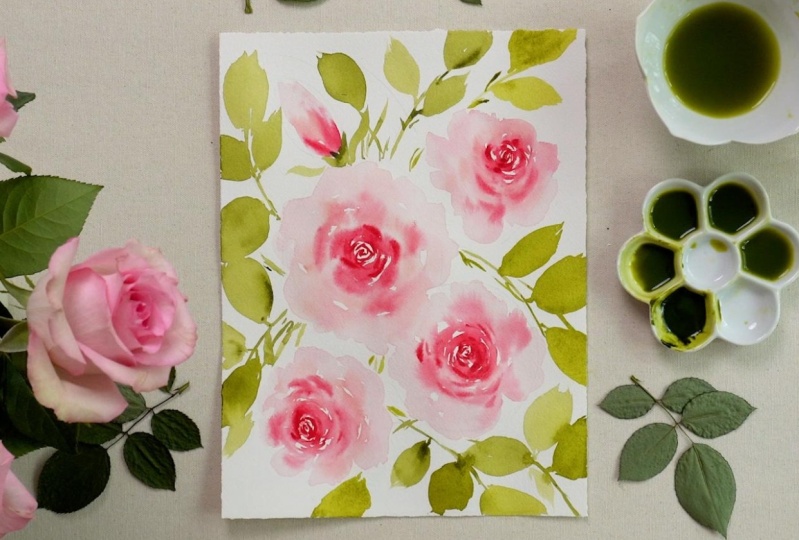 My Radiant Rose Floral Painting