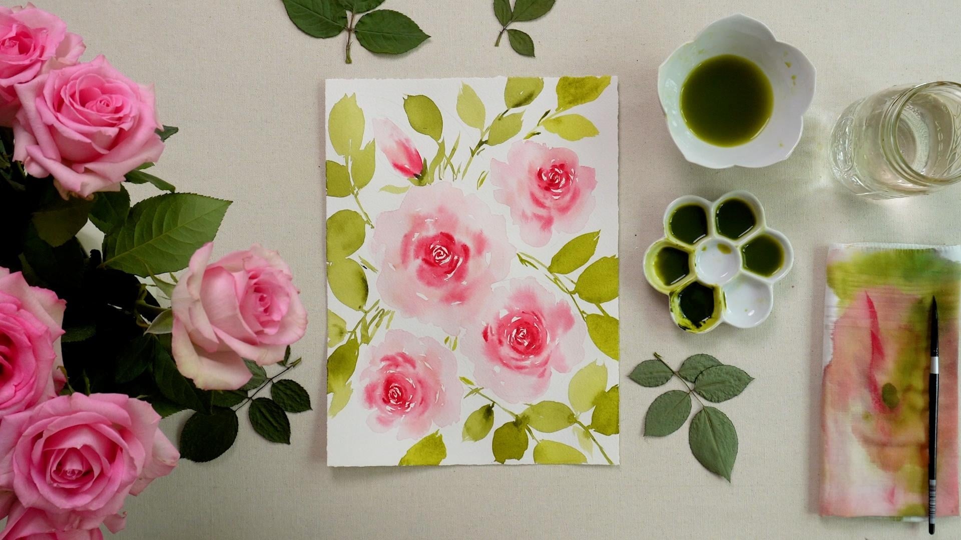 My Radiant Rose Floral Painting - student project