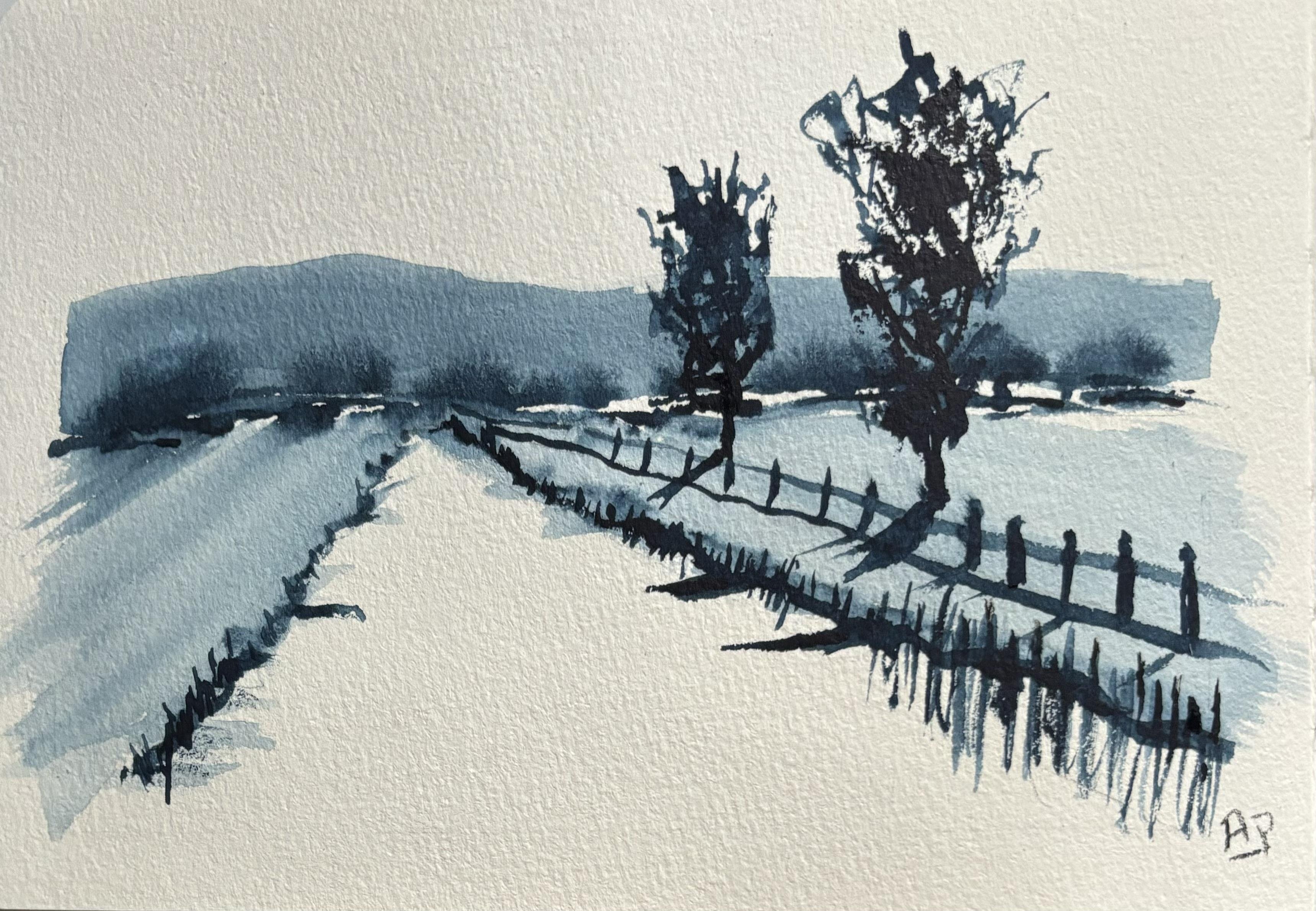 One Point Perspective Barn Watercolor Painting Lesson - Create Art with ME, image size:3439x2382