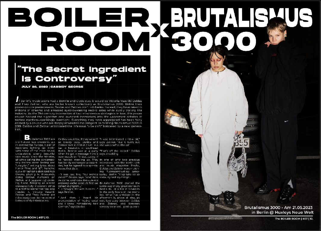 Brutalismus 3000 X Boiler room - student project