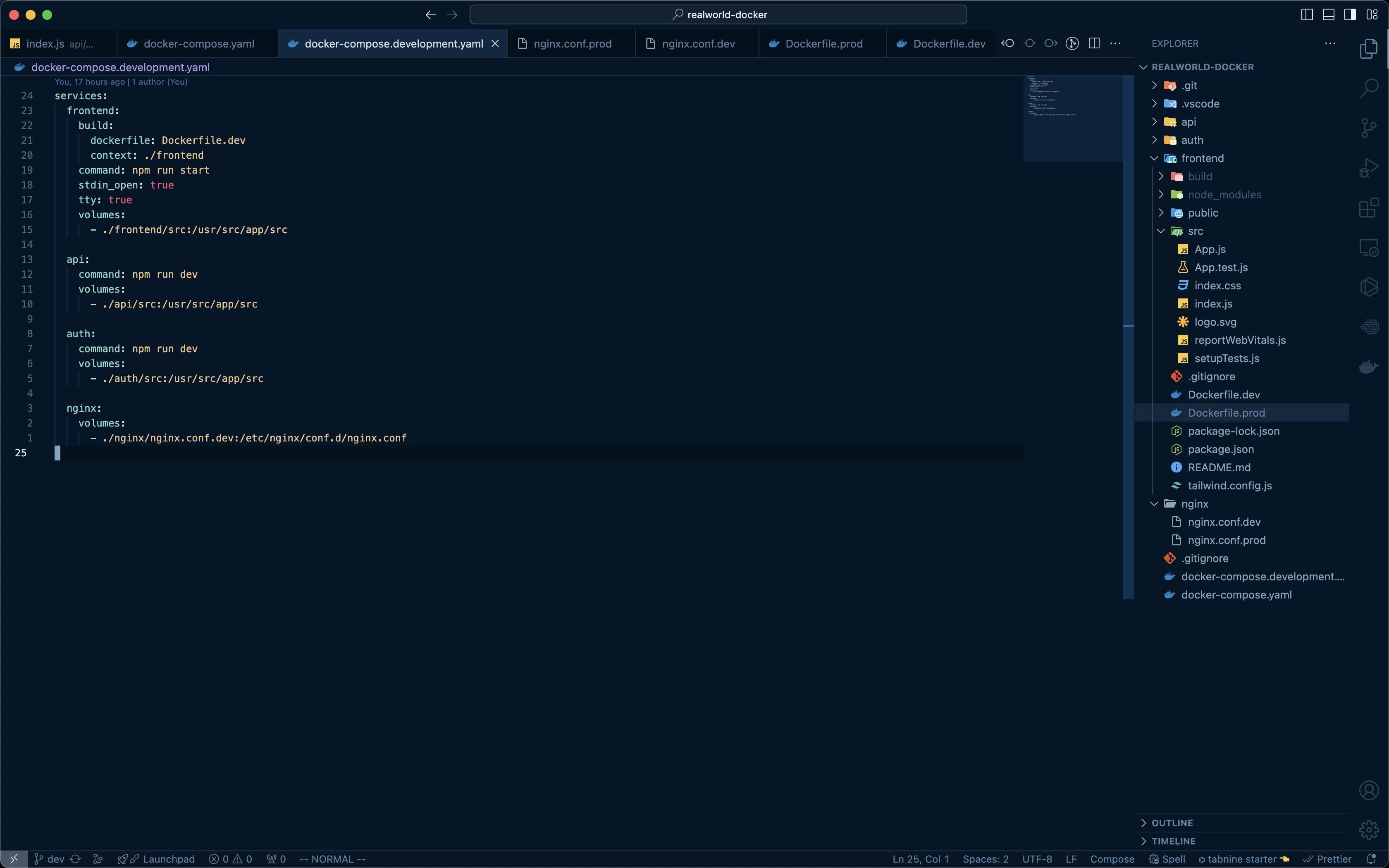 docker compose - student project